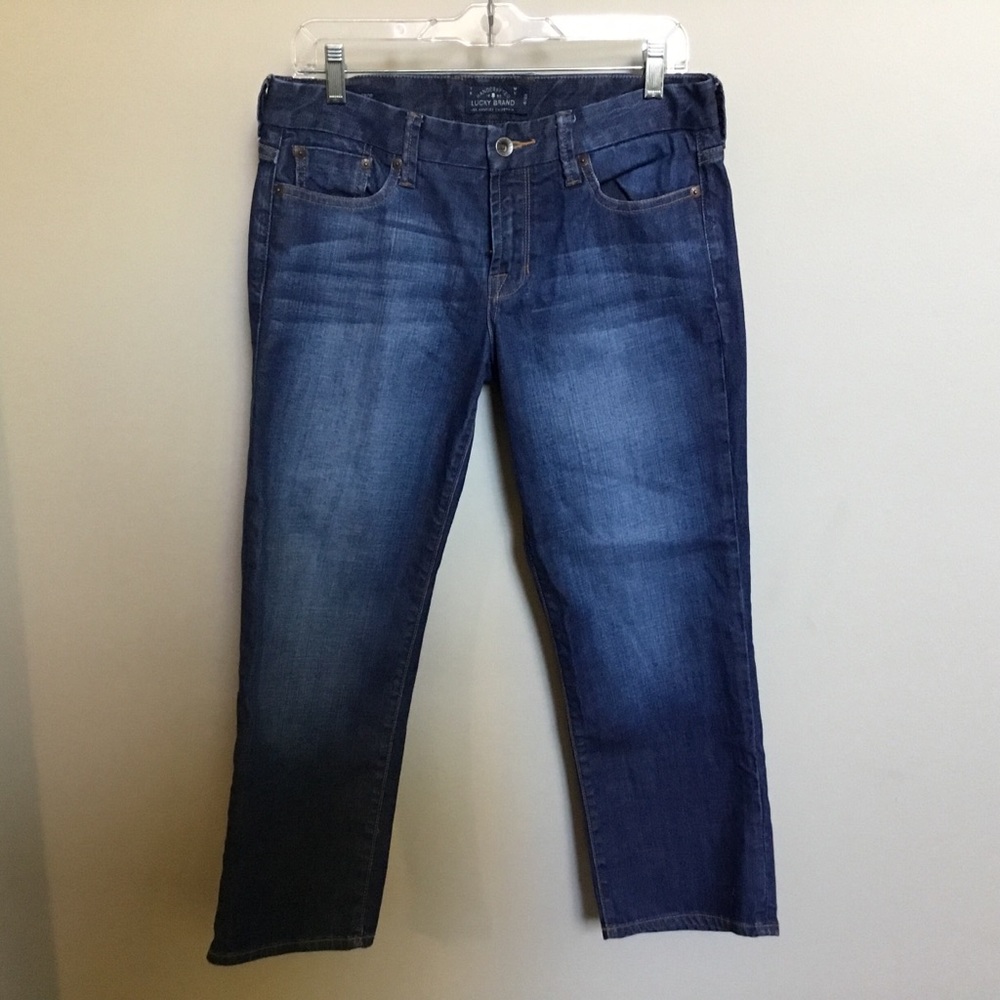 3/$15 Lucky Brand "Sweet Jean" cropped dark wash 6/28